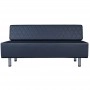 Modern bench with diamond quilted pattern / black