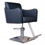 SHR Germany Height-adjustable styling chair made of high-quality black imitation leather