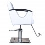 SHR Germany styling chair in white faux leather and stainless steel