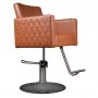 SHR Germany hairdresser chair made of high quality imitation leather height adjustable / brown / no original box