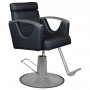 SHR Germany styling chair in black faux leather with round base