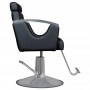 SHR Germany Styling Chair / Stylingstuhl aus schwarzem Kunstleder mit runder Basis