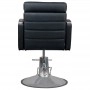 SHR Germany styling chair in black faux leather with round base