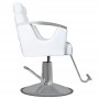 SHR Germany styling chair in white faux leather with round base