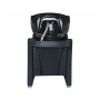 SHR Germany Hairdressing wash chair with reverse wash basin intrg. armrests in imitation leather with footrest black