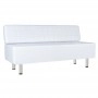 Modern bench with square quilted pattern / white
