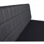 Modern bench with square quilted pattern / black