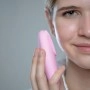 Electric face cleansing and massage brush pink