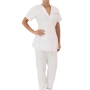 Casmara White Uniform Größe M (Mittel) / Professioneller Damenanzug für Studio und Salon Weiß