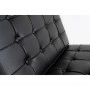 Barcelona Chair Design & Ottoman Black / Replica