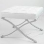 Barcelona Chair Design Ottomane Hocker Weiß / Replika