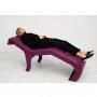 SHR Germany purple cosmetic couch / imitation leather