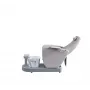 Pedicure chair in white with integrated footbath 30° adjustable