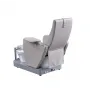 Pedicure chair in white with integrated footbath 30° adjustable