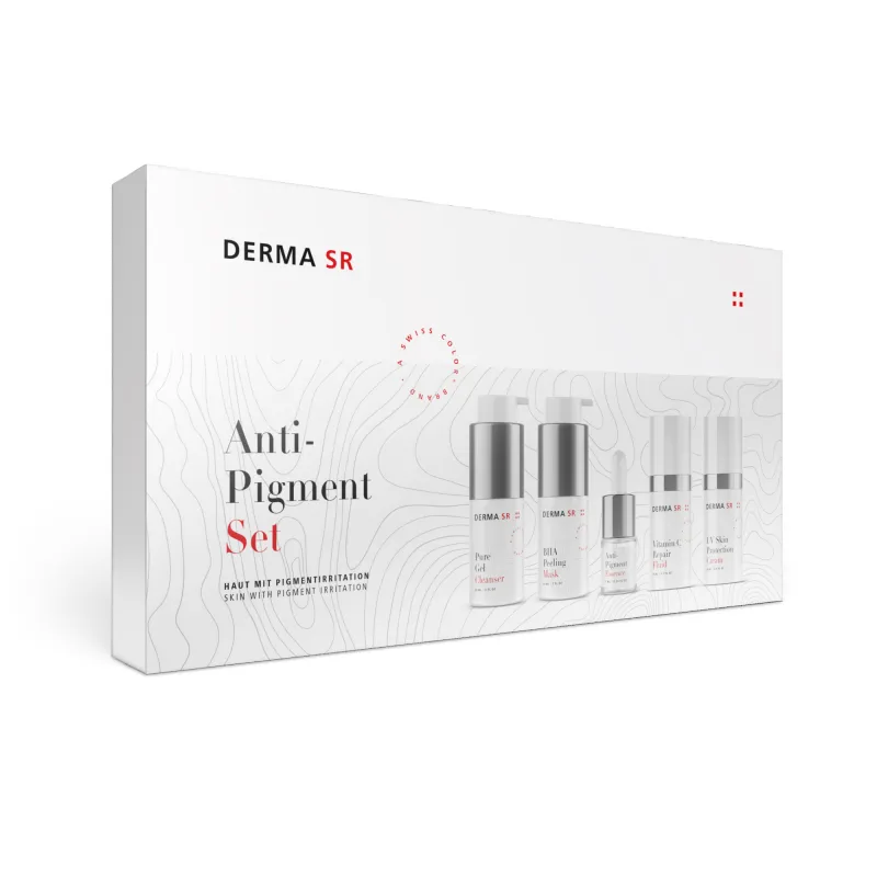 Swiss Color Derma SR Anti Pigment Set / Aufhellendes Hautpflege Set 5tlg