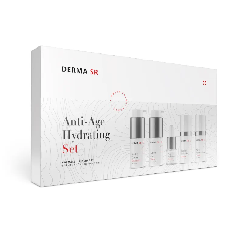 Swiss Color Derma SR Anti Age Hydrating Set / Feuchtigkeitsspendendes Anti Aging Hautpflege Set 5tlg