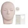 3D silicone training head plus 10 pairs of training eyelashes