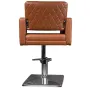 SHR Germany hairdresser chair made of high quality imitation leather height adjustable / brown