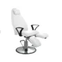 Foot care chair in white with armrests