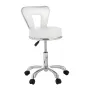 Height-adjustable swivel chair with backrest White