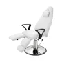 Foot care chair in white with armrests
