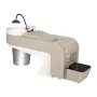 Hairdressing washing table with reverse washbasin gray