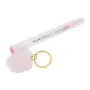 Wimpernbürste mit Schlüsselring Plüschkugel Mascarastift Kristall Augenbrauenbürste Pink