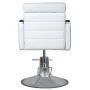 SHR Germany Styling Chair / Messestuhl / aus weißem Kunstleder mit runder Basis