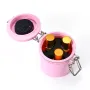 Eyelash glue container for 3 bottles with LED display Pink