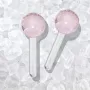 Massage Ice Ball / cooling massage balls for the face / Pink glitter