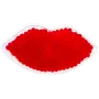 Lip-shaped cooling pad with red gel beads