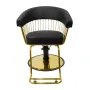 Hairdressing chair in black and gold