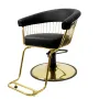 Hairdressing chair in black and gold