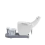 Pedicure chair in white with integrated footbath 30° adjustable