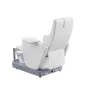 Pedicure chair in white with integrated footbath 30° adjustable