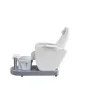 Pedicure chair in white with integrated footbath 30° adjustable