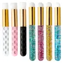 Eyelash cleaning brush glitter gold