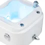 White foot bath with massage function and pull-out hand shower