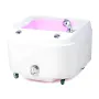 White foot bath with massage function and pull-out hand shower