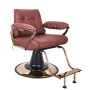 Hairdressing chair brown-gold