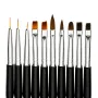 Brush set for gel nails 10 pieces