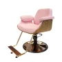 Hairdressing chair with footrest in pink