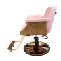 Hairdressing chair with footrest in pink