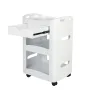 Cosmetic trolley with two storage compartments and drawer White