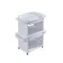 Cosmetic trolley with integrated tool holder and 2 drawers