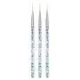 Nail Art Brushes - Nylon Set of 3 Silver