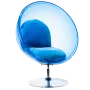 Tooth whitening ice chair made of blue acrylic