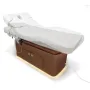 Electric cosmetic couch brown 4-motor with heating function and LED lighting