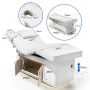 Electric massage table with 2 motors and atmospheric light White