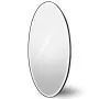 Oval standing mirror with LED strip light in black